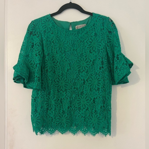 Nanette emerald Green Lace Top size S (F120) - Picture 1 of 5